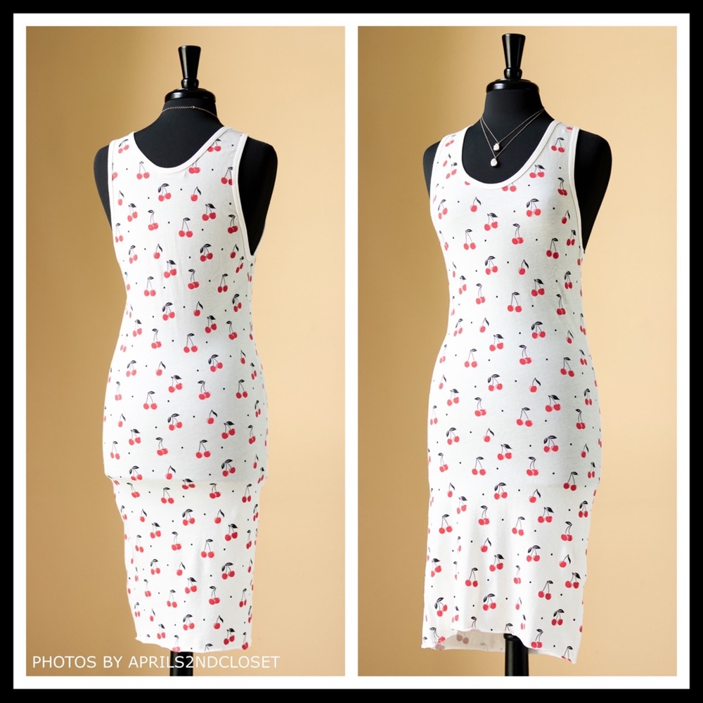 WILDFOX CHERRY PRINT BOHO MINI TANK DRESS A2C - Picture 3 of 8